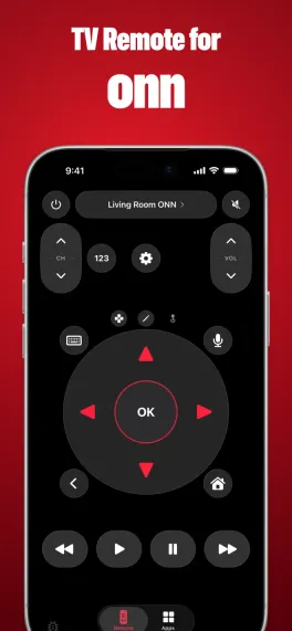TV Remote+ with volume, playback, and directional controls